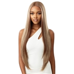 Glamourtress, wigs, weaves, braids, half wigs, full cap, hair, lace front, hair extension, nicki minaj style, Brazilian hair, crochet, hairdo, wig tape, remy hair, Lace Front Wigs, Outre Synthetic Sleeklay Part HD Lace Front Wig - ELMIRAH 34