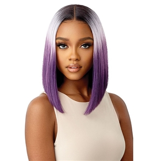 Glamourtress, wigs, weaves, braids, half wigs, full cap, hair, lace front, hair extension, nicki minaj style, Brazilian hair, crochet, hairdo, wig tape, remy hair, Lace Front Wigs, Outre Color Bomb Synthetic HD Lace Front Wig - JELISSE
