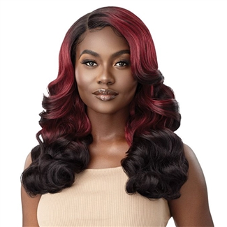 Glamourtress, wigs, weaves, braids, half wigs, full cap, hair, lace front, hair extension, nicki minaj style, Brazilian hair, crochet, hairdo, wig tape, remy hair, Lace Front Wigs,Outre Color Bomb Synthetic HD Lace Front Wig - KAYLEEN