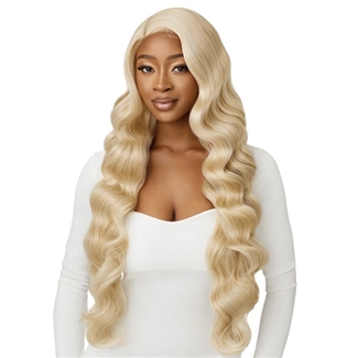 Glamourtress, wigs, weaves, braids, half wigs, full cap, hair, lace front, hair extension, nicki minaj style, Brazilian hair, crochet, hairdo, wig tape, remy hair, Lace Front Wigs, Outre Synthetic Sleeklay Part HD Lace Front Wig - KIMARI