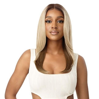 Glamourtress, wigs, weaves, braids, half wigs, full cap, hair, lace front, hair extension, nicki minaj style, Brazilian hair, crochet, hairdo, wig tape, remy hair, Lace Front Wigs, Outre Synthetic Sleeklay Part HD Lace Front Wig - LILIBETH