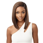 Glamourtress, wigs, weaves, braids, half wigs, full cap, hair, lace front, hair extension, nicki minaj style, Brazilian hair, crochet, hairdo, wig tape, remy hair, Lace Front Wigs, Outre Synthetic Sleeklay Part HD Lace Front Wig - NELLA