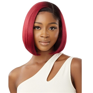 Glamourtress, wigs, weaves, braids, half wigs, full cap, hair, lace front, hair extension, nicki minaj style, Brazilian hair, crochet, hairdo, wig tape, remy hair, Lace Front Wigs, Outre Synthetic Sleeklay Part HD Lace Front Wig - PERI