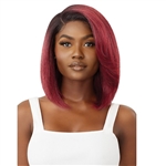 Glamourtress, wigs, weaves, braids, half wigs, full cap, hair, lace front, hair extension, nicki minaj style, Brazilian hair, crochet, hairdo, wig tape, remy hair, Lace Front Wigs, Outre Synthetic Sleeklay Part Glueless HD Lace Front Wig - RUDY