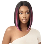 Glamourtress, wigs, weaves, braids, half wigs, full cap, hair, lace front, hair extension, nicki minaj style, Brazilian hair, crochet, hairdo, wig tape, remy hair, Lace Front Wigs, Outre Color Bomb Synthetic HD Lace Front Wig - STINA