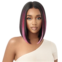 Glamourtress, wigs, weaves, braids, half wigs, full cap, hair, lace front, hair extension, nicki minaj style, Brazilian hair, crochet, hairdo, wig tape, remy hair, Lace Front Wigs, Outre Color Bomb Synthetic HD Lace Front Wig - STINA