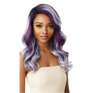 Glamourtress, wigs, weaves, braids, half wigs, full cap, hair, lace front, hair extension, nicki minaj style, Brazilian hair, crochet, hairdo, wig tape, remy hair, Lace Front Wigs, Outre Color Bomb Synthetic Swiss Lace Front Wig - ZOEY