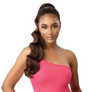 Glamourtress, wigs, weaves, braids, half wigs, full cap, hair, lace front, hair extension, nicki minaj style, Brazilian hair, crochet, hairdo, wig tape, remy hair, Lace Front Wigs, Remy Hair, Outre Synthetic Pretty Quick  Drawstring Pony - SAANA