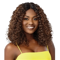 Glamourtress, wigs, weaves, braids, half wigs, full cap, hair, lace front, hair extension, nicki minaj style, Brazilian hair, remy hair, Lace Front Wigs, Outre The Daily Wig Synthetic Wet & Wavy Style Lace Part Wig - DAMARIS