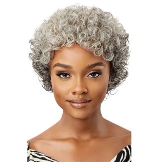 Glamourtress, wigs, weaves, braids, half wigs, full cap, hair, lace front, hair extension, nicki minaj style, Brazilian hair, crochet, hairdo, wig tape, remy hair, Lace Front Wigs, Remy Hair, Outre 100% Human Hair Fab & Fly Gray Glamour Wig - HH VERONICA