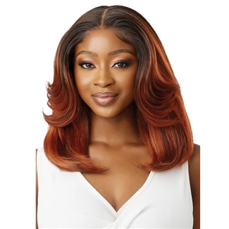 Glamourtress, wigs, weaves, braids, half wigs, full cap, hair, lace front, hair extension, nicki minaj style, Brazilian hair, crochet, hairdo, wig tape, remy hair, Lace Front Wigs, Outre Perfect Hairline 13X6 Glueless HD Lace Wig - LEOMIE
