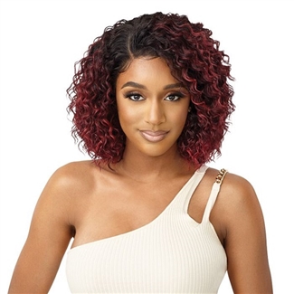 Glamourtress, wigs, weaves, braids, half wigs, full cap, hair, lace front, hair extension, nicki minaj style, Brazilian hair, crochet, hairdo, wig tape, remy hair, Lace Front Wigs, Outre Perfect Hairline Synthetic 13X4 HD Lace Wig - LISSIE