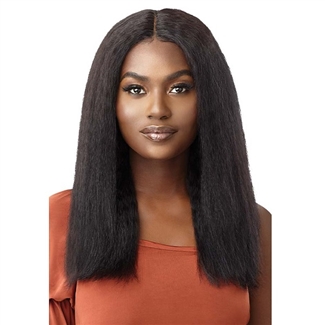 Glamourtress, wigs, weaves, braids, half wigs, full cap, hair, lace front, hair extension, nicki minaj style, Brazilian hair, wig tape, Outre Mytresses Gold Label 100% Unprocessed Hair Blowout Collection HD Lace Front Wig - HH KINKY STRAIGHT 20