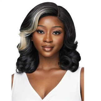 Glamourtress, wigs, weaves, braids, half wigs, full cap, hair, lace front, hair extension, nicki minaj style, Brazilian hair, crochet, hairdo, wig tape, remy hair, Lace Front Wigs, Outre Synthetic Glueless HD Lace Front Wig - BESS