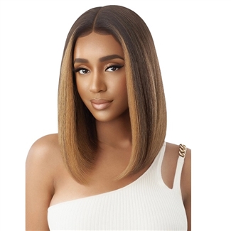 Glamourtress, wigs, weaves, braids, half wigs, full cap, hair, lace front, hair extension, nicki minaj style, Brazilian hair, crochet, hairdo, wig tape, remy hair, Lace Front Wigs, Outre Premium Synthetic HD Lace Front Deluxe Wig - ANNISTON
