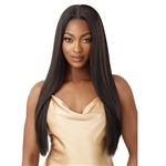 Glamourtress, wigs, weaves, braids, half wigs, full cap, hair, lace front, hair extension, nicki minaj style, Brazilian hair, crochet, hairdo, wig tape, remy hair, Outre 100% Human Hair Blend 5x5 HD Lace Closure Wig - HHB YAKI STRAIGHT 26