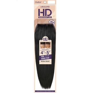 Outre 100% Unprocessed Laid & Slayed HD Transparent Lace 4x5 Closure - NATURAL STRAIGHT 10