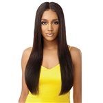 Glamourtress, wigs, weaves, braids, half wigs, full cap, hair, lace front, hair extension, nicki minaj style, Brazilian hair, wig tape, remy hair, Outre Mytresses Gold Label 100% Unprocessed Human Hair HD Lace Front Wig - HH NATURAL STRAIGHT 28