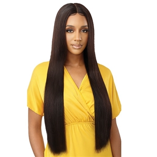 Glamourtress, wigs, weaves, braids, half wigs, full cap, hair, lace front, hair extension, nicki minaj style, Brazilian hair, wig tape, remy hair, Outre Mytresses Gold Label 100% Unprocessed Human Hair HD Lace Front Wig - HH NATURAL STRAIGHT 34