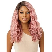 Glamourtress, wigs, weaves, braids, half wigs, full cap, hair, lace front, hair extension, nicki minaj style, Brazilian hair, crochet, hairdo, wig tape, remy hair, Lace Front Wigs, Outre Synthetic Melted Hairline Glueless HD Lace Front Wig - CARESS