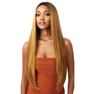 Glamourtress, wigs, weaves, braids, half wigs, full cap, hair, lace front, hair extension, nicki minaj style, Brazilian hair, crochet, hairdo, wig tape, remy hair, Lace Front Wigs, Outre Synthetic Melted Hairline HD Swiss Lace Front Wig - ELIANA