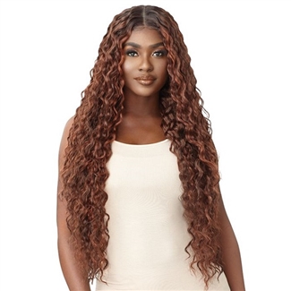 Glamourtress, wigs, weaves, braids, half wigs, full cap, hair, lace front, hair extension, nicki minaj style, Brazilian hair, crochet, hairdo, wig tape, remy hair, Lace Front Wigs, Outre Synthetic Hair Melted Hairline HD Lace Front Wig - KALLARA