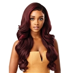 Glamourtress, wigs, weaves, braids, half wigs, full cap, hair, lace front, hair extension, nicki minaj style, Brazilian hair, crochet, hairdo, wig tape, remy hair, Lace Front Wigs, Outre Synthetic Melted Hairline Lace Front Wig - KAMALIA