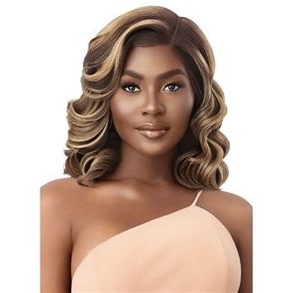 Glamourtress, wigs, weaves, braids, half wigs, full cap, hair, lace front, hair extension, nicki minaj style, Brazilian hair, crochet, hairdo, wig tape, remy hair, Lace Front Wigs, Outre Synthetic Melted Hairline HD Lace Front Wig - LAURENCE