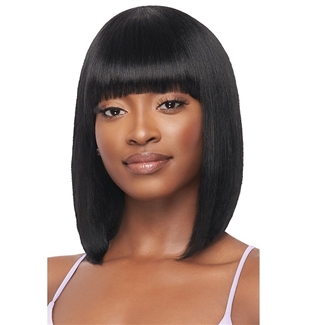 Glamourtress, wigs, weaves, braids, half wigs, full cap, hair, lace front, hair extension, nicki minaj style, Brazilian hair, crochet, hairdo, wig tape, remy hair, Outre Mytresses Purple Label 100% Unprocessed Human Hair Wig - STRAIGHT BOB 12