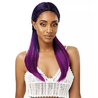 Glamourtress, wigs, weaves, braids, half wigs, full cap, hair, lace front, hair extension, nicki minaj style, Brazilian hair, crochet, hairdo, wig tape, remy hair, Lace Front Wigs, Outre Color Bomb Synthetic Swiss Lace Front Wig - MYSTIQUE