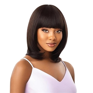 Glamourtress, wigs, weaves, braids, half wigs, full cap, hair, lace front, hair extension, nicki minaj style, Brazilian hair, crochet, hairdo, wig tape, remy hair, Lace Front Wigs, Outre Mytresses Purple Label 100% Unprocessed Human Hair Wig - NADINE