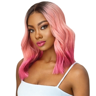 Glamourtress, wigs, weaves, braids, half wigs, full cap, hair, lace front, hair extension, nicki minaj style, Brazilian hair, crochet, hairdo, wig tape, remy hair, Lace Front Wigs, Outre Color Bomb Synthetic Swiss Lace Front Wig - NAHLA