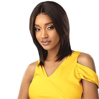 Glamourtress, wigs, weaves, braids, half wigs, full cap, hair, lace front, hair extension, nicki minaj style, Brazilian hair, crochet, hairdo, wig tape, remy hair, Lace Front Wigs, Outre Mytresses Gold Label  Unprocessed Human Hair NATURAL STRAIGHT  16"18