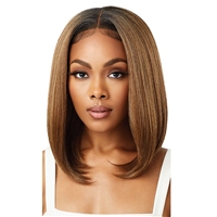 Glamourtress, wigs, weaves, braids, half wigs, full cap, hair, lace front, hair extension, nicki minaj style, Brazilian hair, crochet, hairdo, wig tape, remy hair, Lace Front Wigs, Outre Perfect Hairline 13X4 Synthetic HD Lace Wig - DANNITA