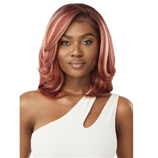 Glamourtress, wigs, weaves, braids, half wigs, full cap, hair, lace front, hair extension, nicki minaj style, Brazilian hair, crochet, hairdo, wig tape, remy hair, Lace Front Wigs, Outre Perfect Hairline 13X4 Glueless Synthetic HD Lace Wig - MILANI