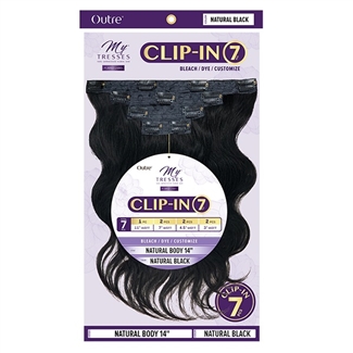 Glamourtress, wigs, weaves, braids, half wigs, full cap, hair, lace front, hair extension, nicki minaj style, Brazilian hair, crochet, hairdo, wig tape, remy hair,Outre MyTresses Purple Label Unprocessed Hair Clip-in 7PCS - NATURAL BODY WAVE 14