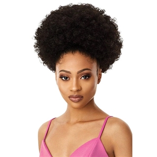 Glamourtress, wigs, weaves, braids, half wigs, full cap, hair, lace front, hair extension, nicki minaj style, Brazilian hair, crochet, hairdo, wig tape, remy hair, Lace Front Wigs, Remy Hair, Human Hair, Outre Synthetic Pretty Quick Pony - AFRO LARGE