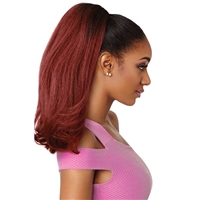 Glamourtress, wigs, weaves, braids, half wigs, full cap, hair, lace front, hair extension, nicki minaj style, Brazilian hair, crochet, hairdo, wig tape, remy hair, Lace Front Wigs, Outre Premium Synthetic Pretty Quick Ponytail - NEESHA BODY 16