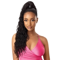 Glamourtress, wigs, weaves, braids, half wigs, full cap, hair, lace front, hair extension, nicki minaj style, Brazilian hair, crochet, hairdo, wig tape, remy hair, Outre Synthetic Hair Pretty Quick Wrap Around Pony - BUTTERFLY JUNGLE WAVY BOX BRAID 16