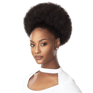 Glamourtress, wigs, weaves, braids, half wigs, full cap, hair, lace front, hair extension, nicki minaj style, Brazilian hair, crochet, hairdo, wig tape, remy hair, Lace Front Wigs, Remy Hair, Outre Synthetic Quick Pony - Afro Puff XL