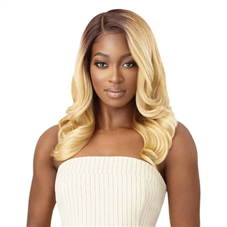 Glamourtress, wigs, weaves, braids, half wigs, full cap, hair, lace front, hair extension, nicki minaj style, Brazilian hair, crochet, hairdo, wig tape, remy hair, Lace Front Wigs, Outre Synthetic Hair HD Lace Front Deluxe Wig - RYELLA