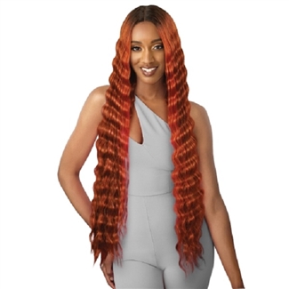 Glamourtress, wigs, weaves, braids, half wigs, full cap, hair, lace front, hair extension, nicki minaj style, Brazilian hair, crochet, hairdo, wig tape, remy hair, Lace Front Wigs, Outre Synthetic Swiss HD Lace Front Wig - ANABEL
