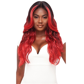 Glamourtress, wigs, weaves, braids, half wigs, full cap, hair, lace front, hair extension, nicki minaj style, Brazilian hair, crochet, hairdo, wig tape, remy hair, Lace Front Wigs, Outre Synthetic Swiss HD L-Parting Lace Front Wig - ANASTASIA