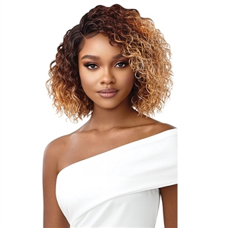 Glamourtress, wigs, weaves, braids, half wigs, full cap, hair, lace front, hair extension, nicki minaj style, Brazilian hair, crochet, hairdo, wig tape, remy hair, Lace Front Wigs, Outre Synthetic Wet & Wavy Style HD Lace Front Wig - JULISA