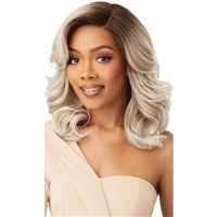 Glamourtress, wigs, weaves, braids, half wigs, full cap, hair, lace front, hair extension, nicki minaj style, Brazilian hair, crochet, hairdo, wig tape, remy hair, Lace Front Wigs, Outre Synthetic Swiss HD Lace Front Wig - LEYLA - CLEARANCE