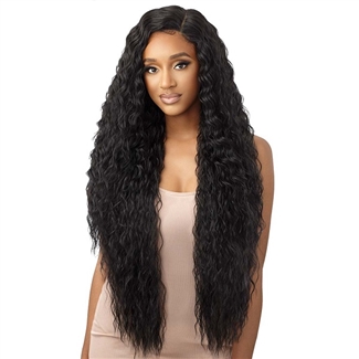 Glamourtress, wigs, weaves, braids, half wigs, full cap, hair, lace front, hair extension, nicki minaj style, Brazilian hair, crochet, hairdo, wig tape, remy hair, Lace Front Wigs, Outre Synthetic HD Lace Front Wig - LISSARA