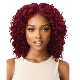 Glamourtress, wigs, weaves, braids, half wigs, full cap, hair, lace front, hair extension, nicki minaj style, Brazilian hair, crochet, hairdo, wig tape, remy hair, Lace Front Wigs, Outre Synthetic 5" Deep Parting HD Lace Front Wig - LUCIANA