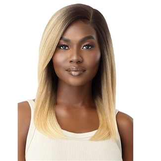 Glamourtress, wigs, weaves, braids, half wigs, full cap, hair, lace front, hair extension, nicki minaj style, Brazilian hair, crochet, hairdo, wig tape, remy hair, Lace Front Wigs, Outre Synthetic HD Lace Front Wig - NATURAL YAKI 18