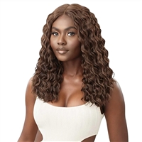 Glamourtress, wigs, weaves, braids, half wigs, full cap, hair, lace front, hair extension, nicki minaj style, Brazilian hair, crochet, hairdo, wig tape, remy hair, Lace Front Wigs,Outre Synthetic Wet N Wavy HD Transparent Lace Front Wig- PRICILLA