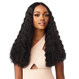 Glamourtress, wigs, weaves, braids, half wigs, full cap, hair, lace front, hair extension, nicki minaj style, Brazilian hair, crochet, hairdo, wig tape, remy hair, Lace Front Wigs, Outre Synthetic Swiss HD Lace Front Wig - SOLANA
